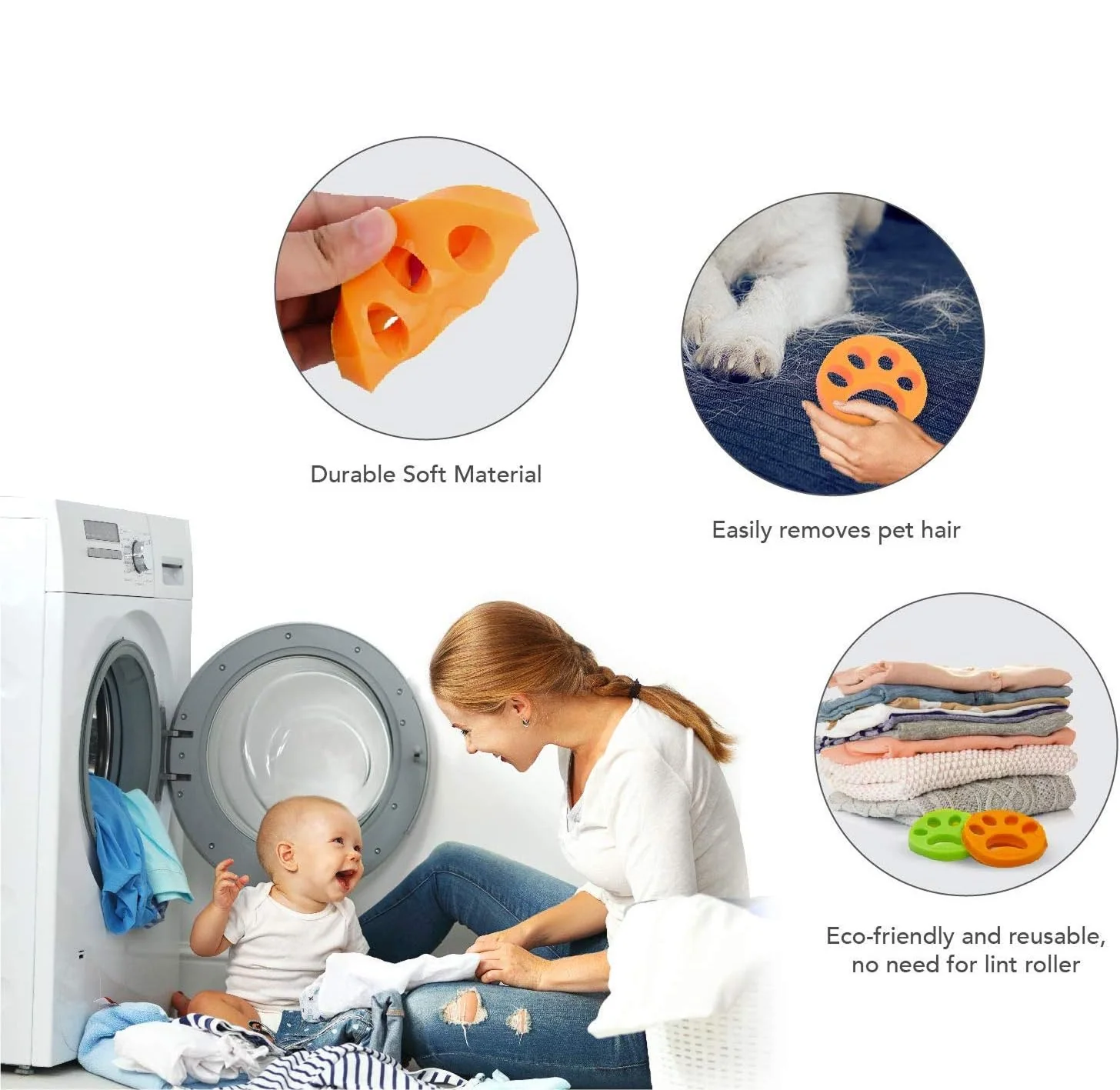 4x Laundry Pet Hair Remover - Image 5